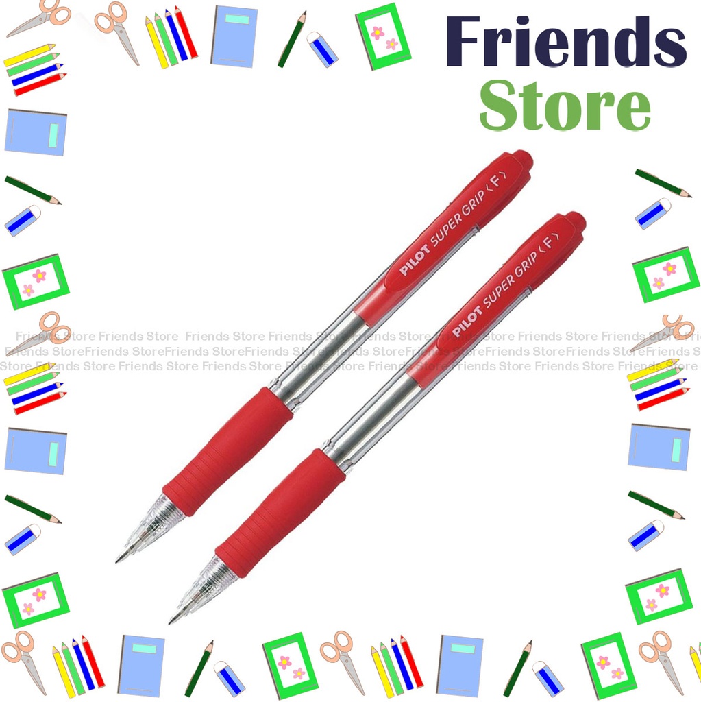 [124002B] PILOT - Super Grip 10R Ball Pen 0.7mm (BPGP-10R-F-R) Red X 2