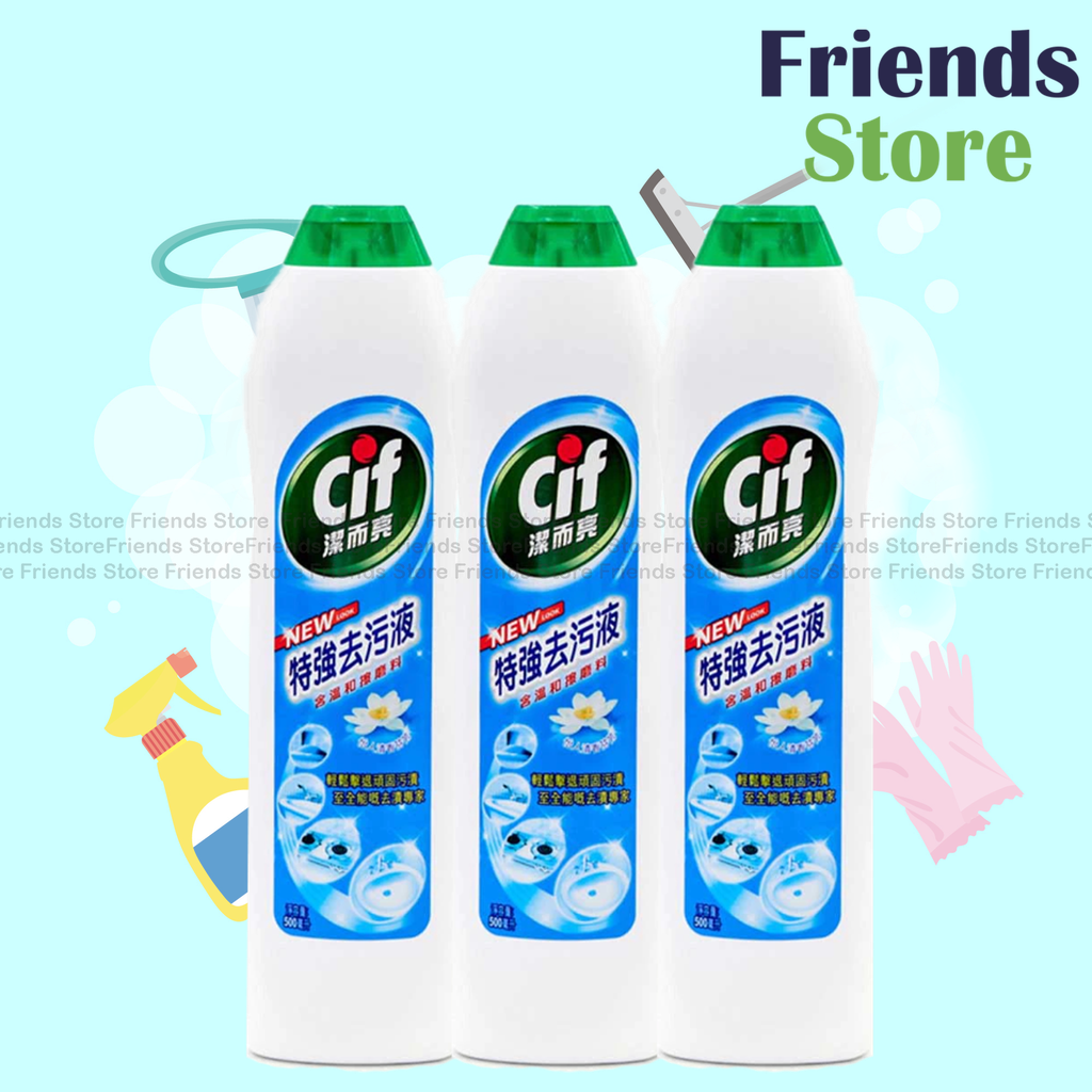 Cif - (3 ชิ้น) ครีมล้างหน้าสูตรเข้มข้น กลิ่นดอกไม้ 500 มล. x 3