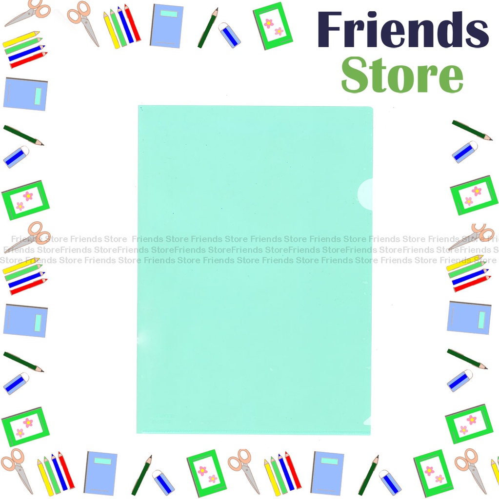 [LFA9] Godex - A4 L shape single layer clear file/ Green color