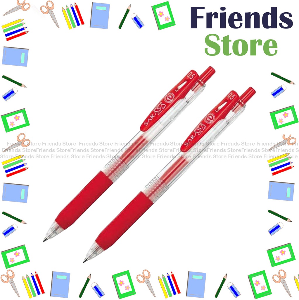 Zebra 斑馬牌 - Sarasa Retractable 0.5mm Gel Pen (JJ15-RD) Red X 2