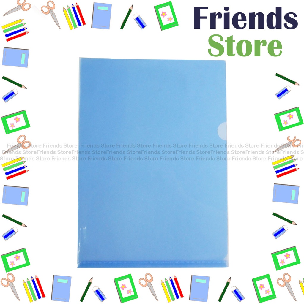 Godex - แฟ้มใสแบบชั้นเดียวรูปตัว L ขนาด A4 / สีน้ำเงิน