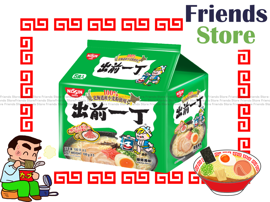 [4MC14] นิสซิน - เดมาเอะ อิชโช - บะหมี่กึ่งสำเร็จรูปแป้งสาลีฮอกไกโด รสทงคตสึ (5 ซอง/ถุง)