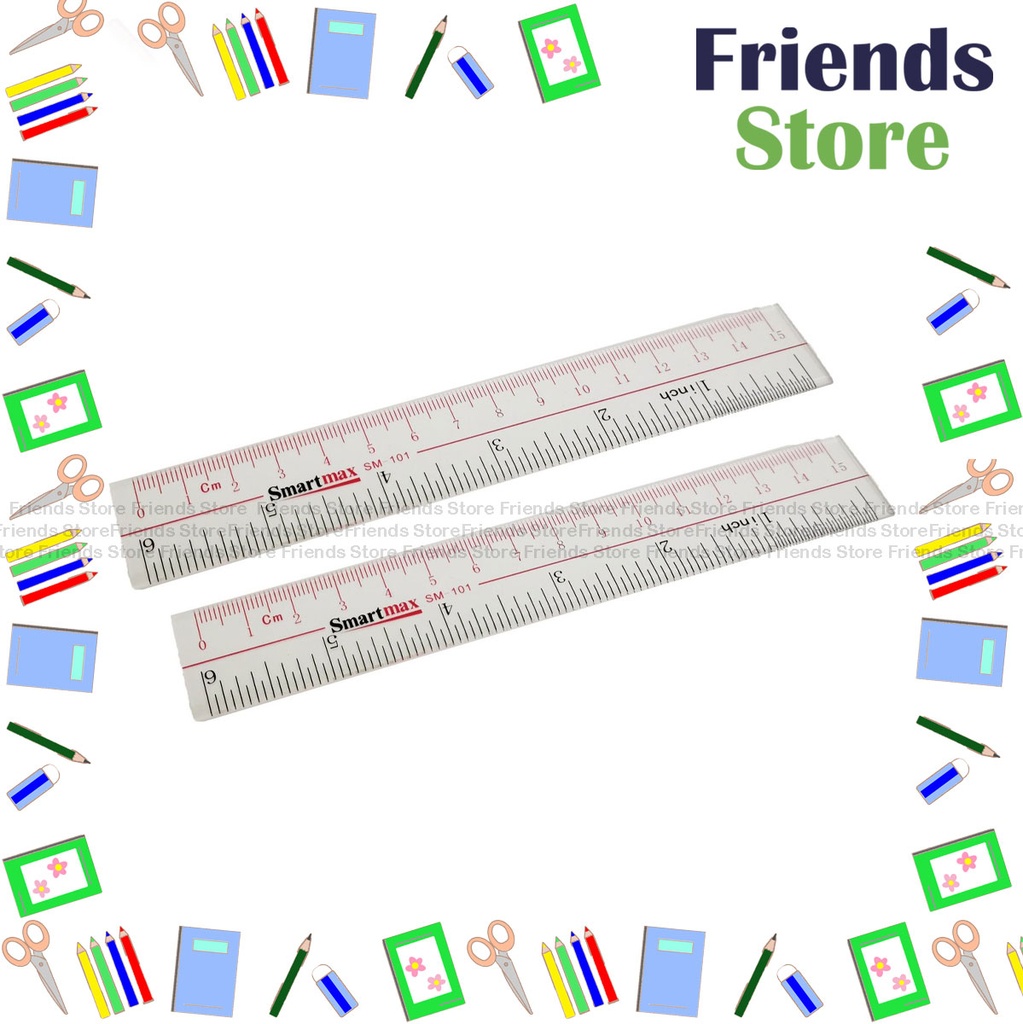 Smartmax - Acrylic Ruler SM101 (15cm) X 2