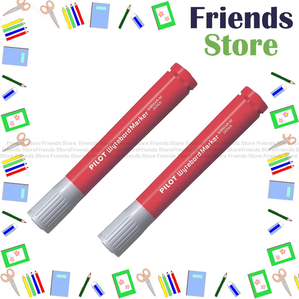 ปากกาไวท์บอร์ด PILOT - WBMAR-M (สีแดง) จำนวน 2 ด้าม