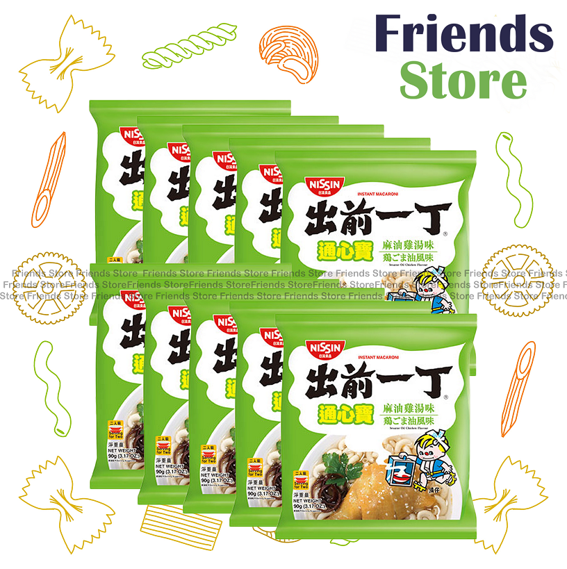 Nissin - Demae Iccho Macaroni Sesame Oil Chicken Flavour  (90克 X 10)