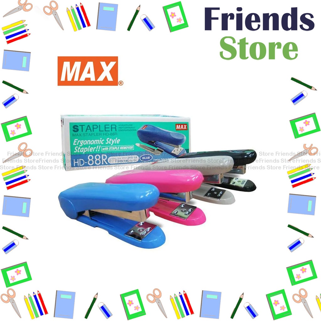 MAX - HD-88R ホッチキス（ホッチキス付き、カラーはランダム）