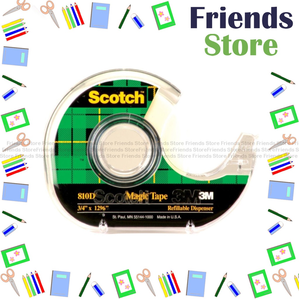 เทป Scotch - Magic™ ในกล่องบรรจุแบบเติมได้ ขนาด 3/4 นิ้ว x 36 หลา; 810D