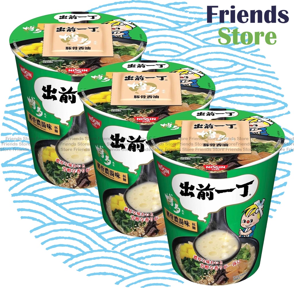 日清 - 出前一丁 杯麵 日本博多風味 豬骨濃湯味 (74克 X 3)