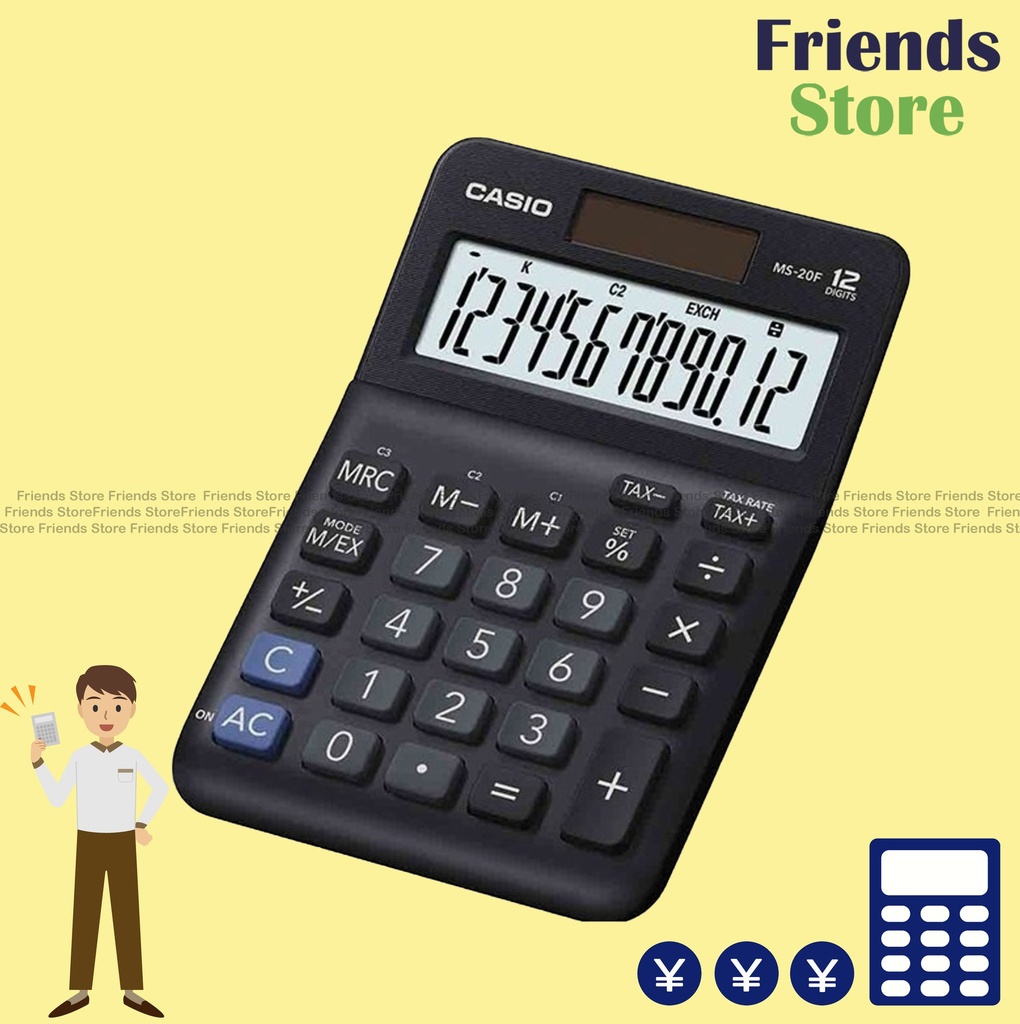 CASIO - เครื่องคิดเลขตั้งโต๊ะขนาดเล็ก รุ่น MS-20F