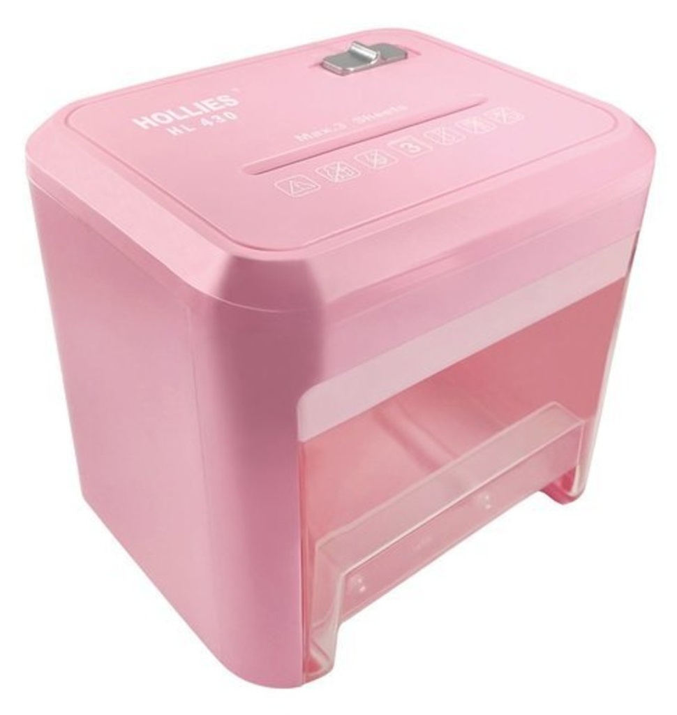 HOLLIES - เครื่องทำลายเอกสารขนาดเล็ก HL430 - สีชมพู