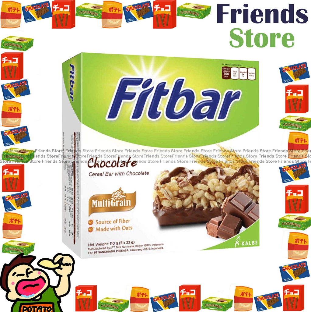 Fitbar - Chocolate Fitbar (22g X 5)  朱古力麥纖棒