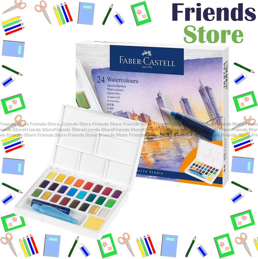 [12757] FABER CASTELL - Solid Watercolours (24 colours) 169724