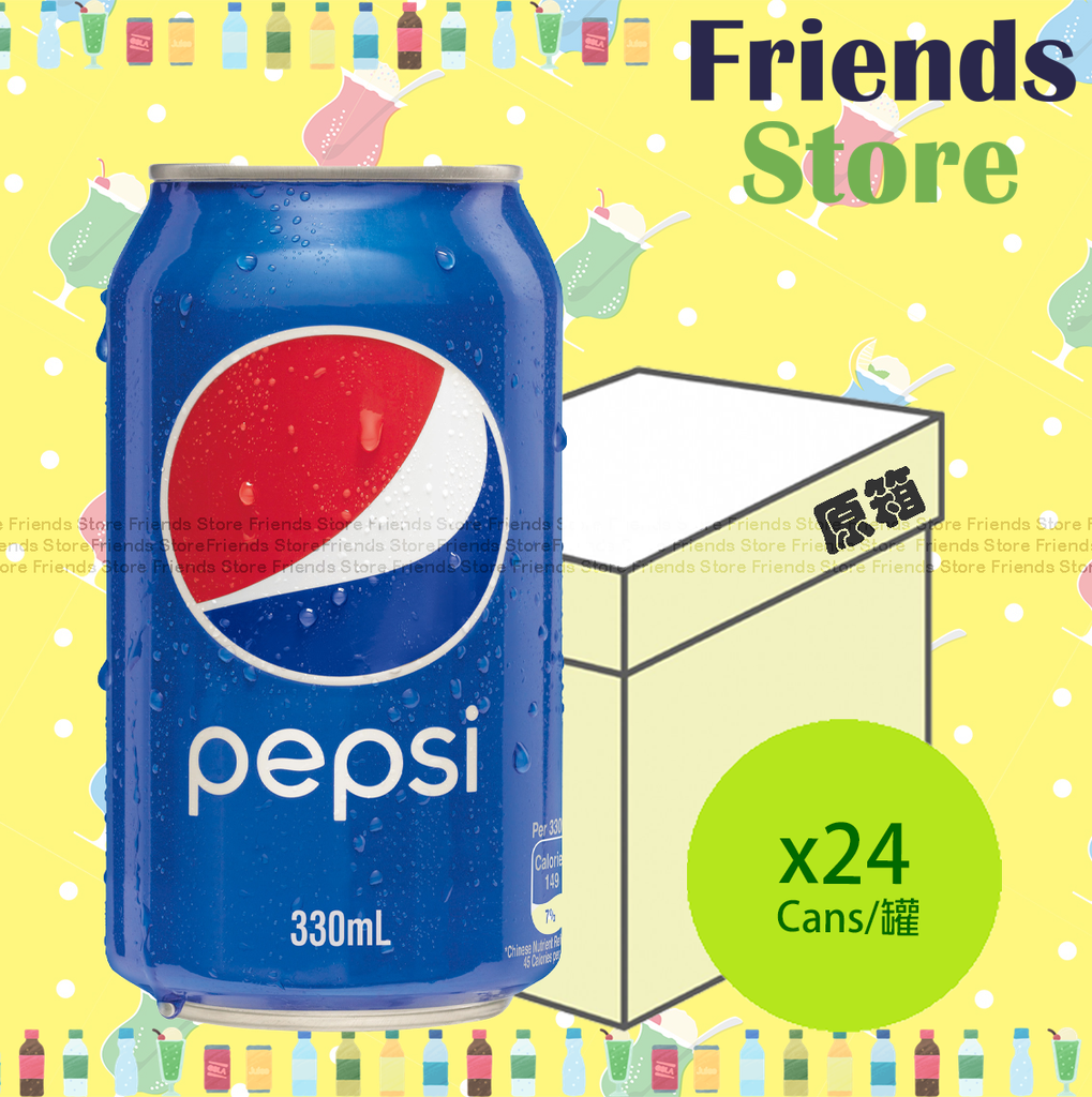 [400398A1] ペプシ - 【オリジナルボックス】コーラソーダドリンク（青缶）（330ml×24本）