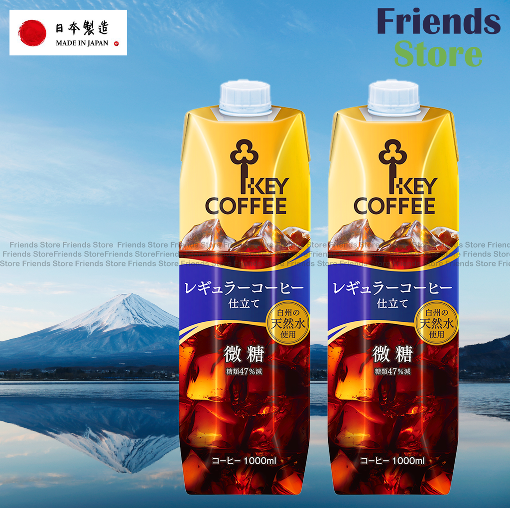 KEY COFFEE - 家庭裝 日本即飲冰咖啡 (微糖) 飲品 (1000毫升 x 2) #原裝行貨 #coffee