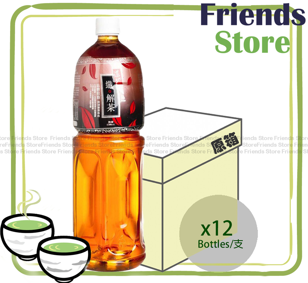 道地 - [原箱] (家庭大支裝) 極品纖。解茶 (1.5升 X 12)新舊包裝隨機發放
