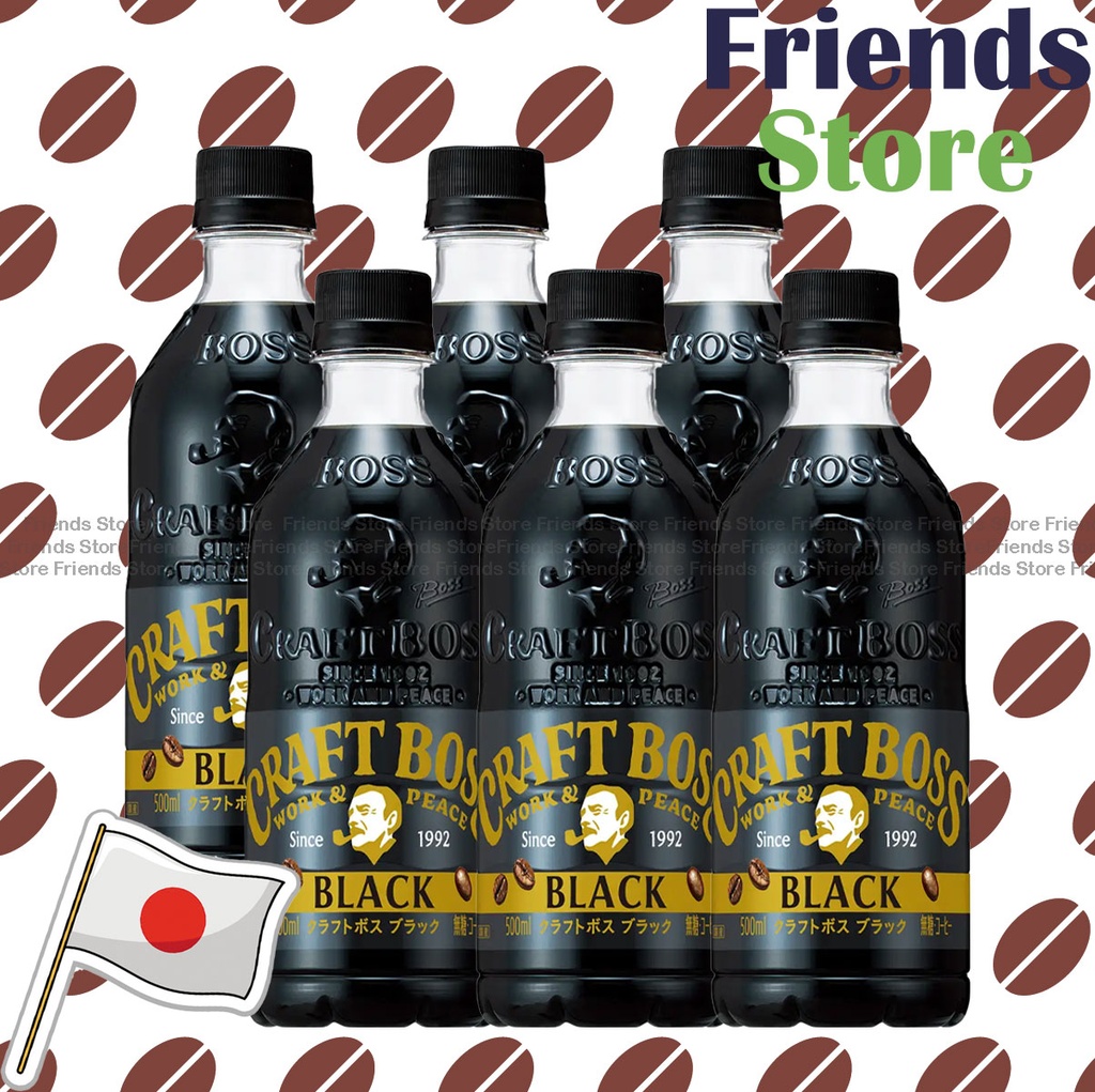 Suntory - Bottled Boss Black Coffee (500ml X 6) (Pallaral Import)