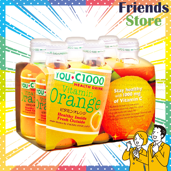 [4GZ17] You C1000 - เครื่องดื่มวิตามินรสส้ม (140 มล. x 6 ขวด)