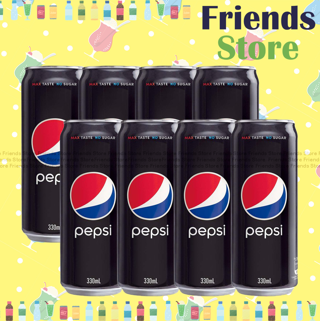 Pepsi - Black (no sugar) Soft Drink (330ml X 8)