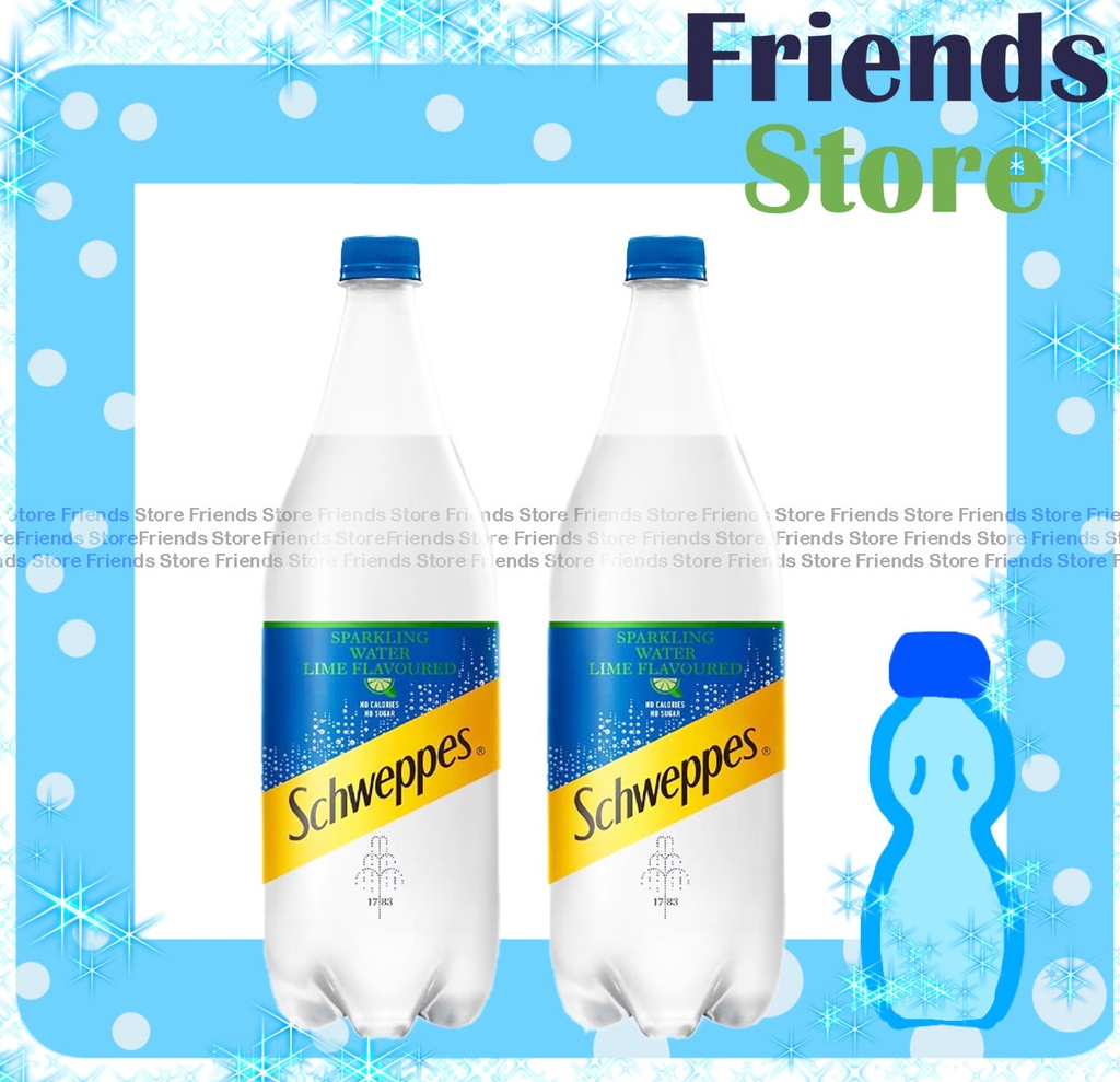 Schweppes - Sparkling Water Lime Flavoured (1.25L X 2)