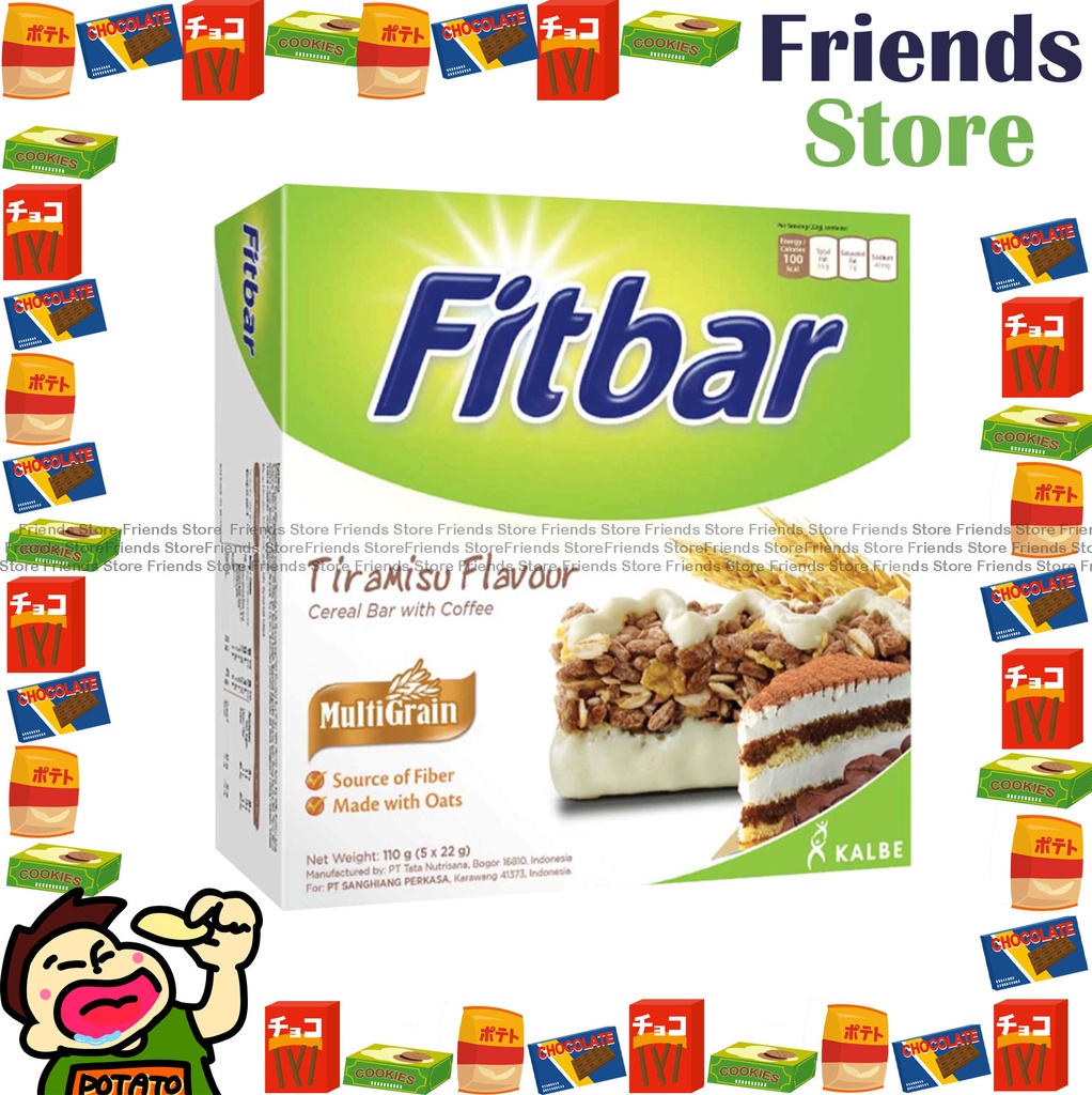 [4GZ11] Fitbar ティラミス味 全粒オーツバー（22g×5本）