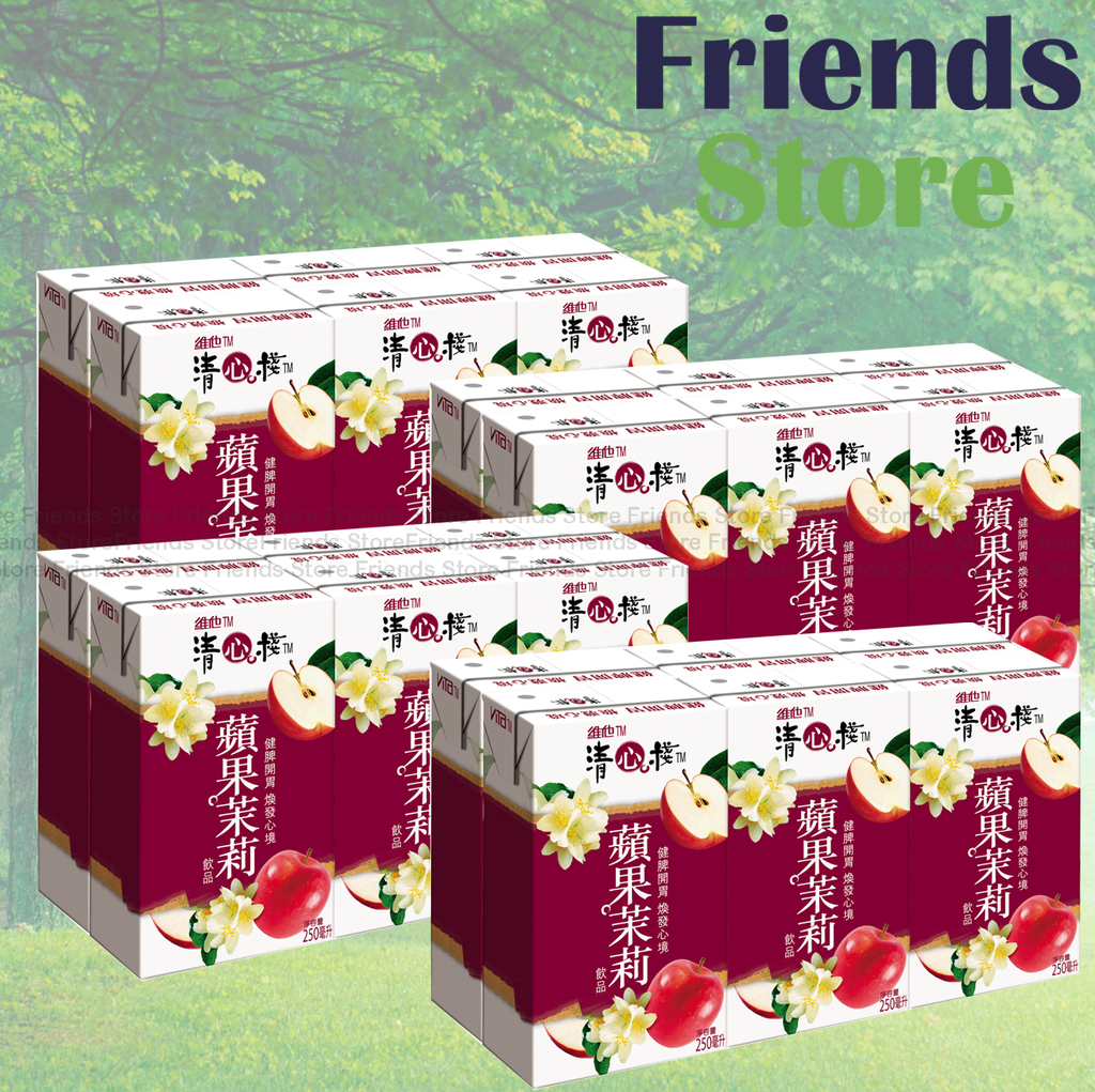 Vita - [Full case] Paper-boxed Tsing Sum Zhan Apple & Jasmine (250ml X 6 X 4)