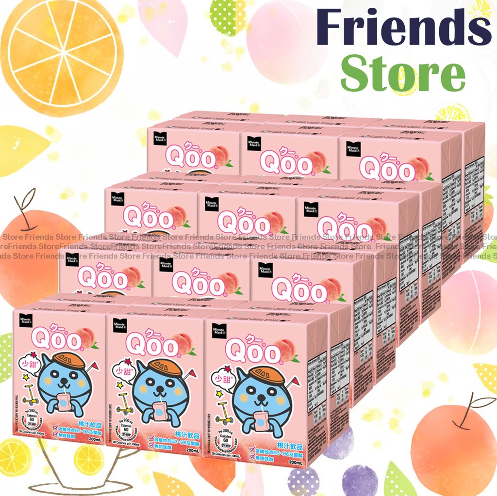 [400187F] Minute Maid - [ยกกล่อง] น้ำผลไม้รสพีช Qoo (200 มล. x 6 x 4)