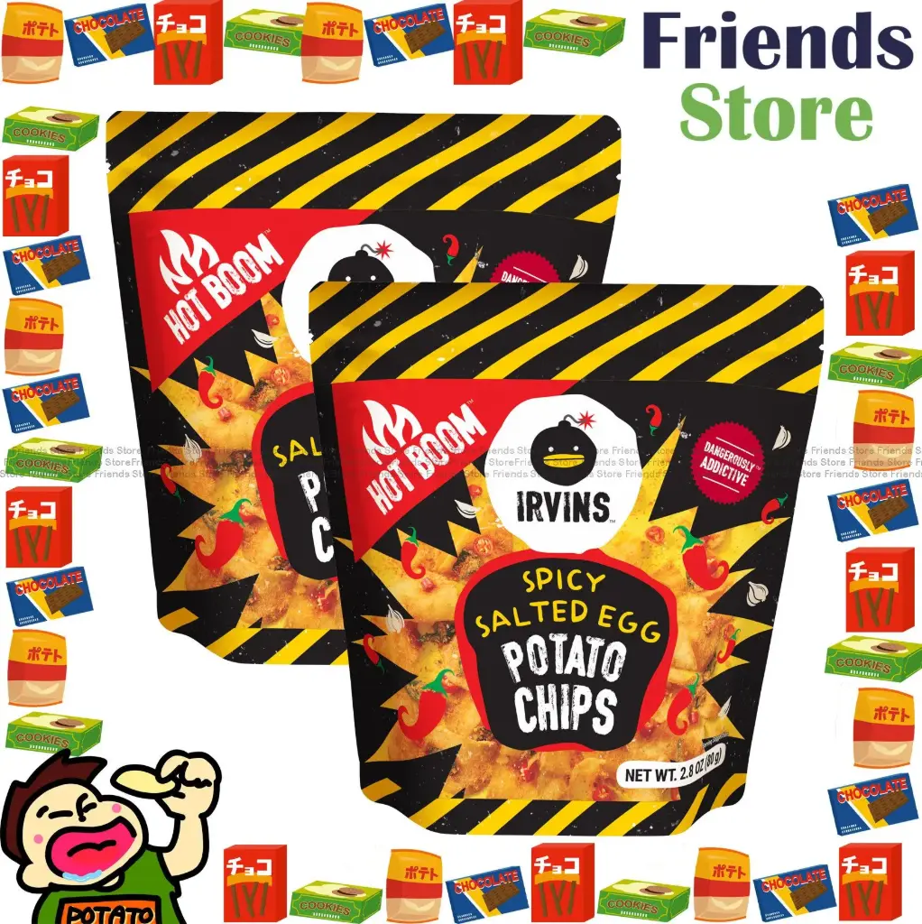 [4004434F1] IRVINS - Singapore HB Spicy Salted Egg Potato Chips (80g X 2) 辣味鹹蛋薯片 (小包裝)