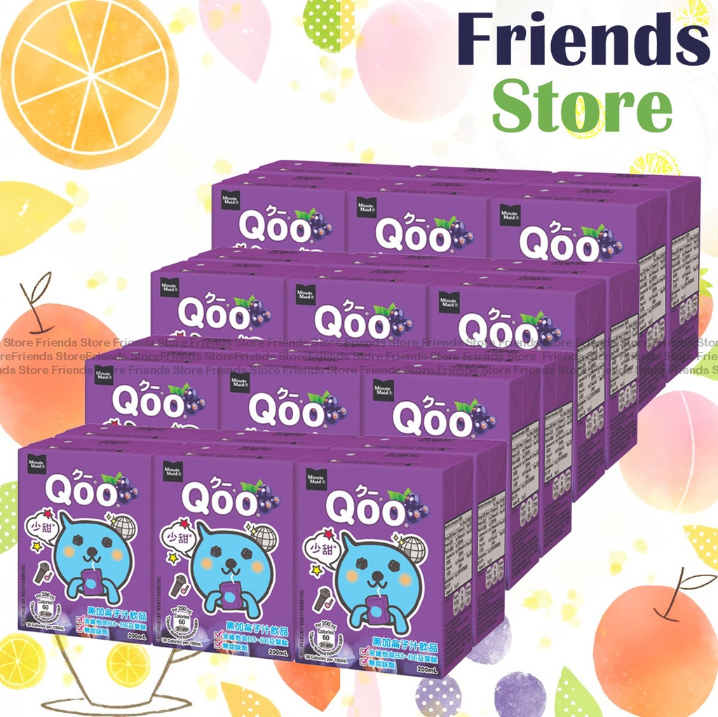 [4001400F] Minute Maid - [Full Case] Qoo Blackcurrant Juice Drink (200ML X 6 X 4)