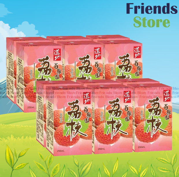 [400206] 道地 - 紙包裝 百果園荔枝味飲品  (250毫升 X 6 X 2)