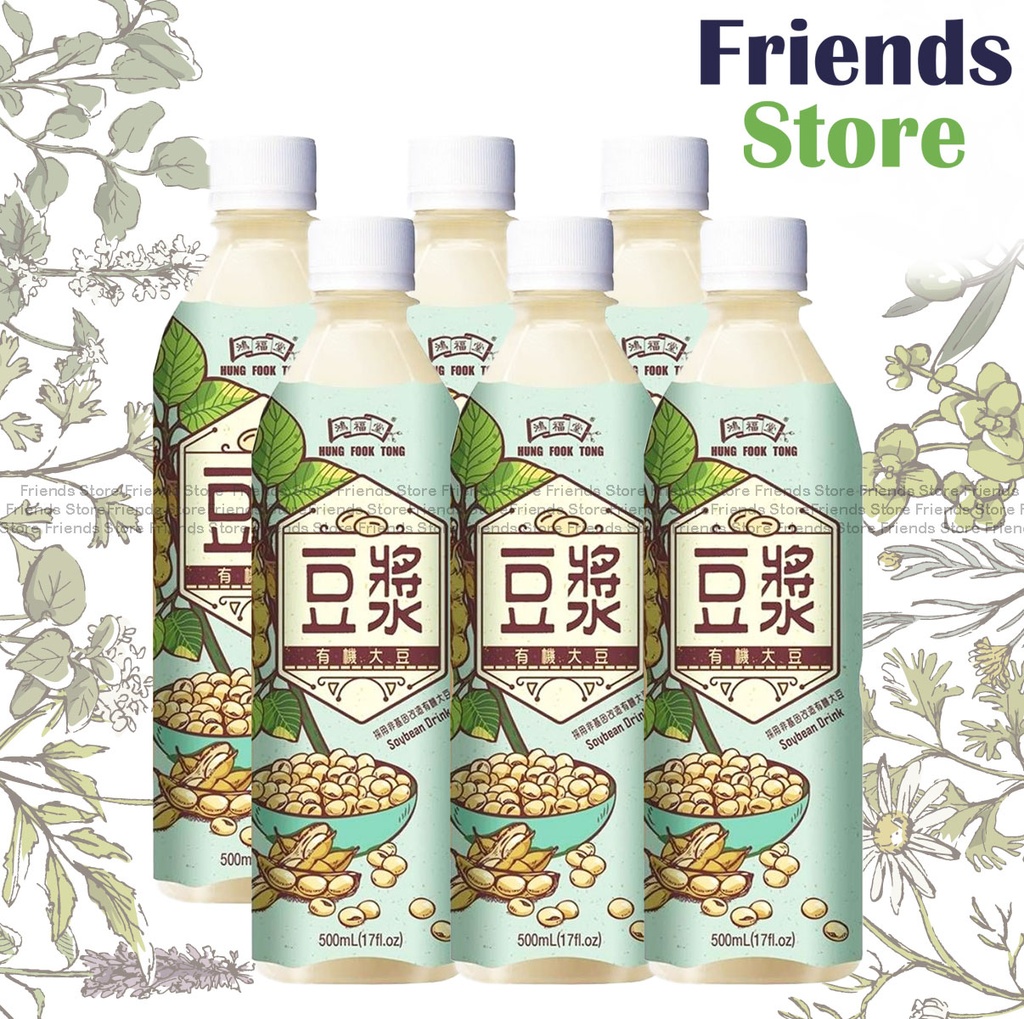 鴻福堂 - 濃香豆漿 (500毫升 X 6) 新舊包裝隨機發放 最佳飲用日期：2025年10月或之後
