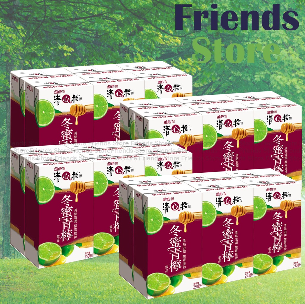 Vita - [Full case] Paper-boxed Tsing Sum Zhan Winter Honey & Lime (250ml X 6 X 4)