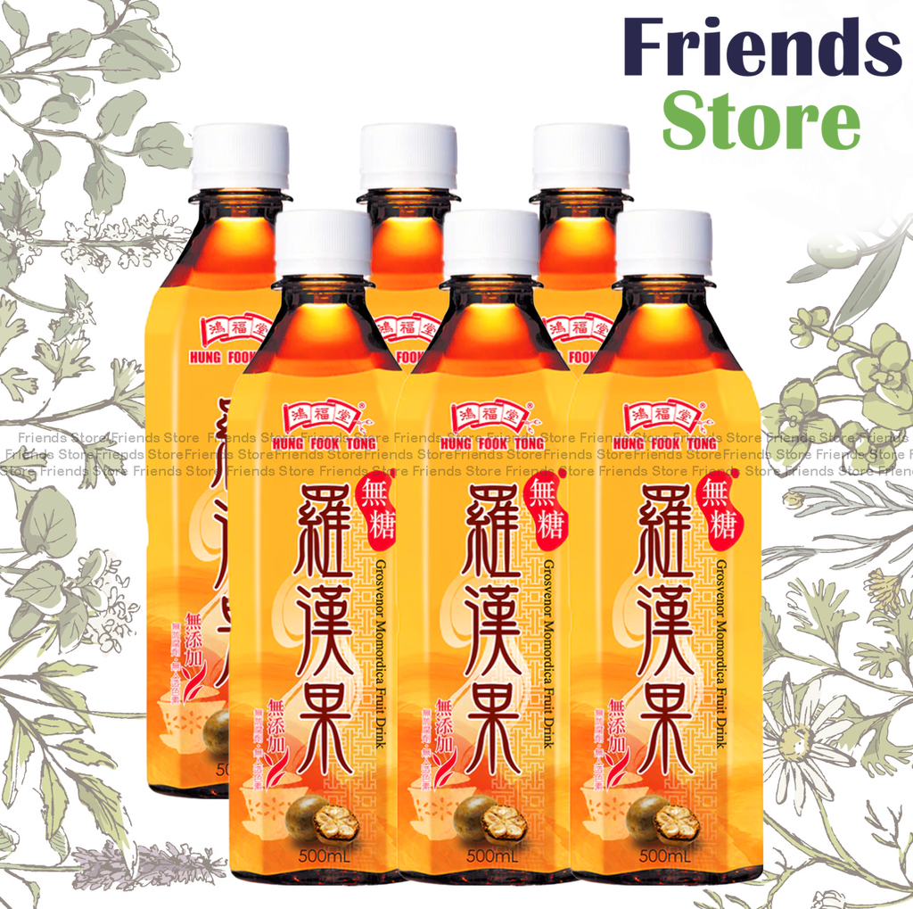 [400160L] 鴻福堂 - 無糖羅漢果 (500毫升 X 6)