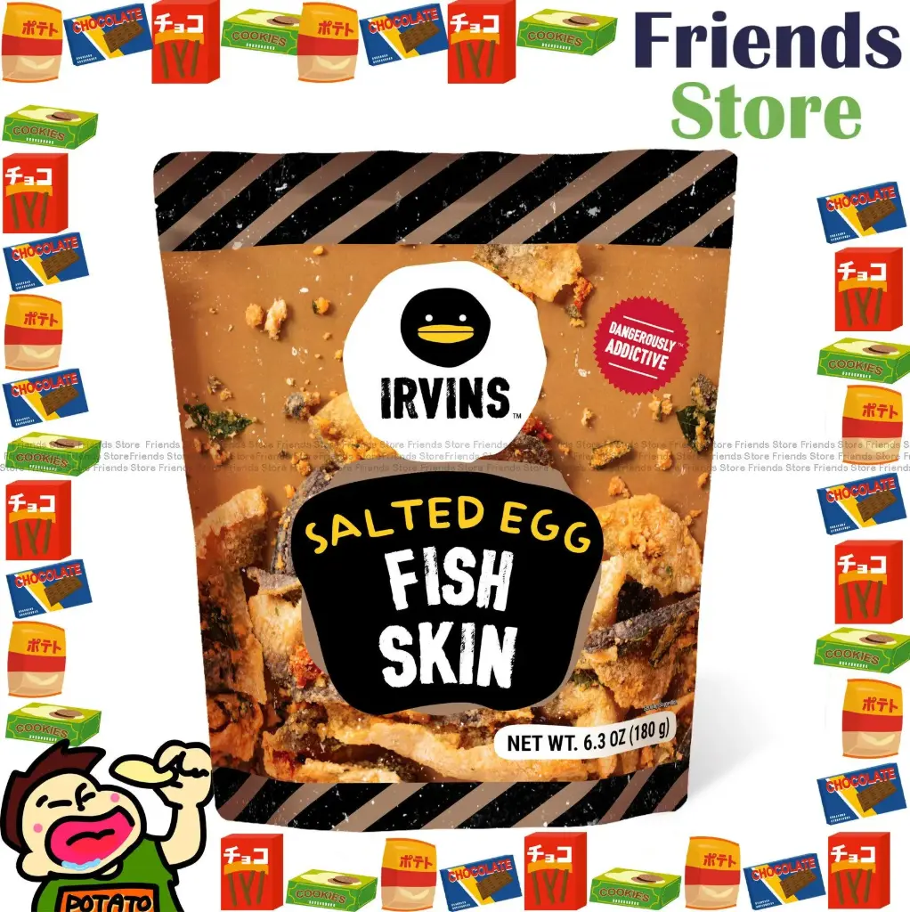 [4004434D1] IRVINS - 新加坡 鹹蛋魚皮 零食 (大包裝) (180克 X 1)