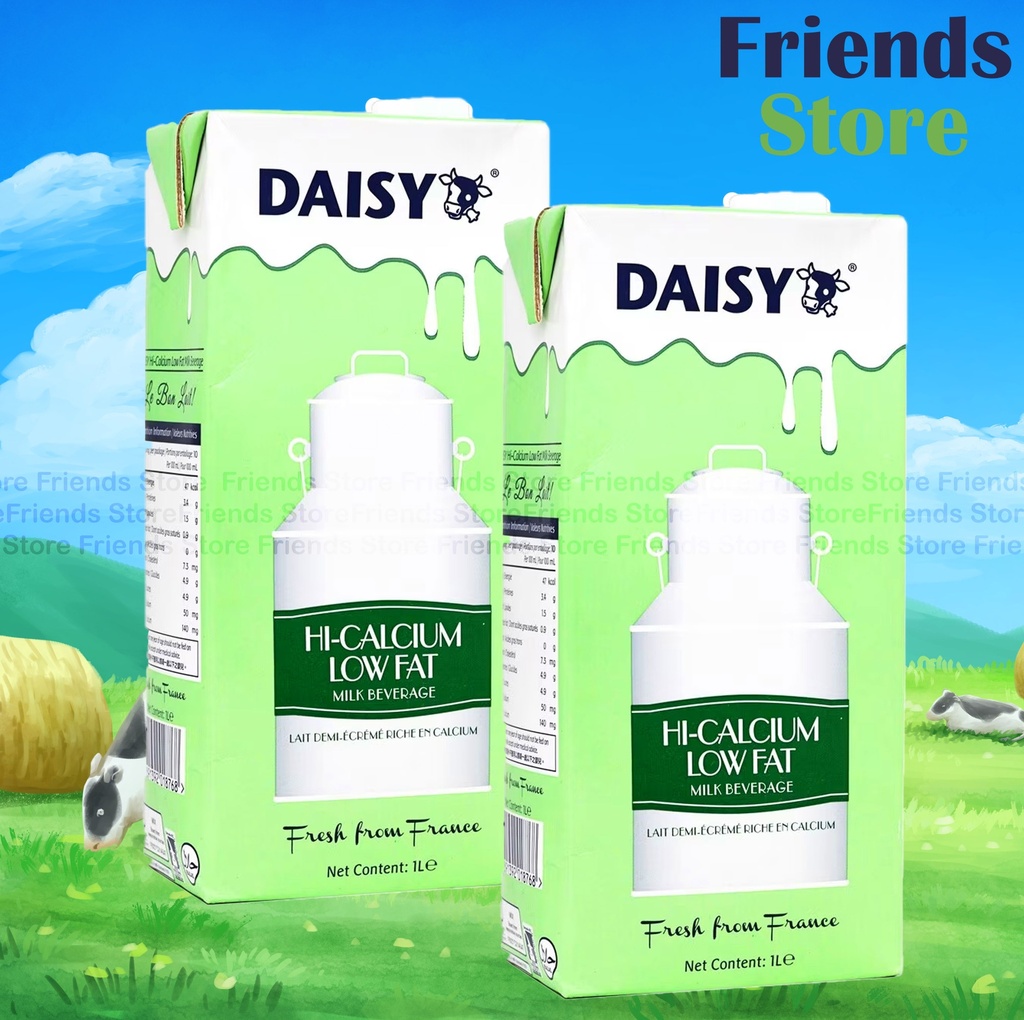 [4004425A] DAISY - นมไขมันต่ำ แคลเซียมสูง (สีเขียว) (1 ลิตร x 2)