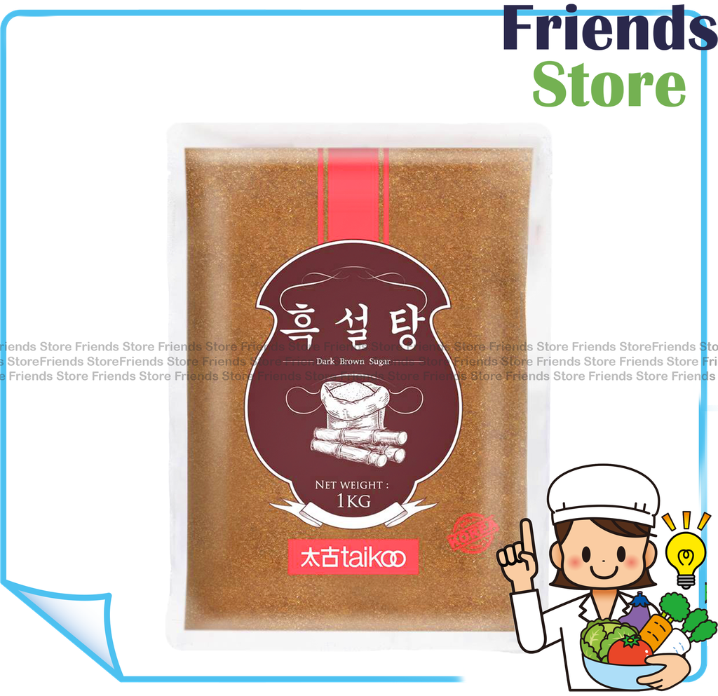 太古 - 韓国包装の黒砂糖（天然無添加）（1kg/パック）新旧の包装がランダムに配布されます