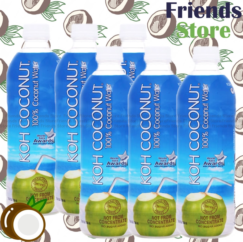KOH COCONUT - ボトル入りココナッツウォーター（500ml×6本）