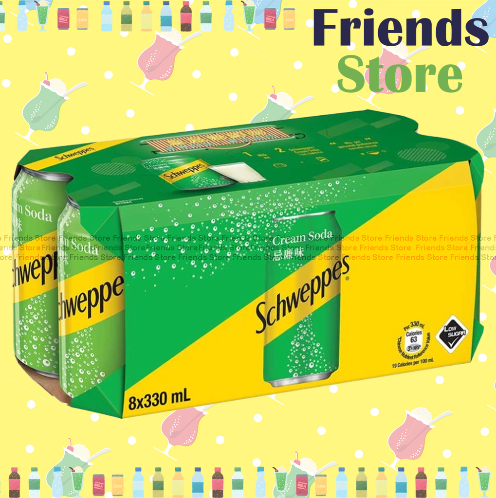 Schweppes - Cream Soda (330ml X 8) New/old packing randomly distributed