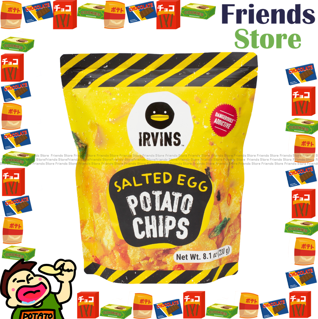 アーヴィンズ - シンガポール産 ソルテッドエッグ ポテトチップス スナック（ビッグパック）（210g x 1）