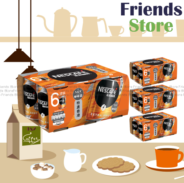 Nescafé - [Full Case] (Extra Shot) Coffee Beverage  (250ml X 6 X 4) New/old PKG randomly distributed