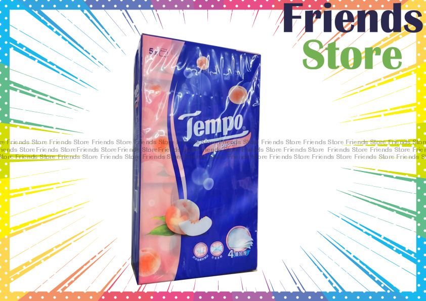 [13033C] Tempo - 得寶 "甜心桃味" 4層軟抽面紙 (5包/條) (包裝隨機發放)