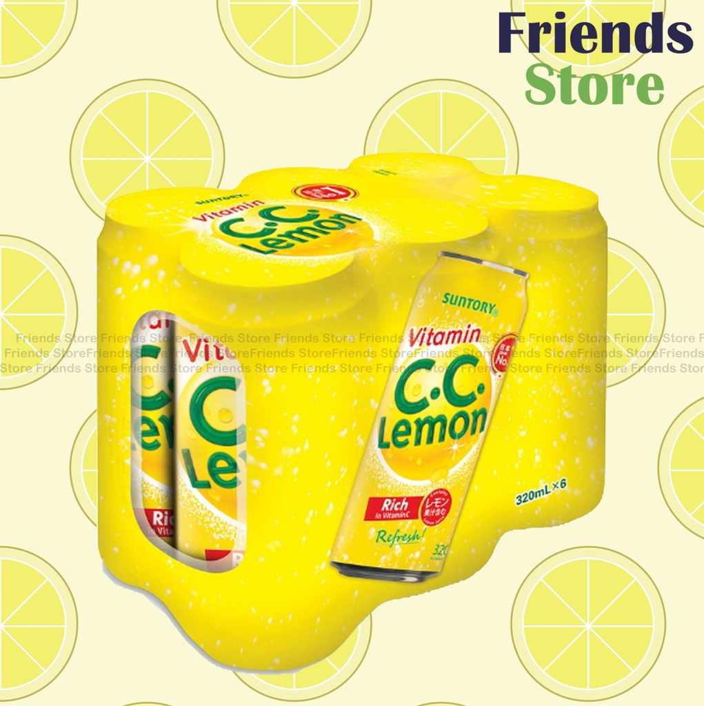 [400149A] サントリー - C.C.レモン スパークリングレモンドリンク 缶 (320ml × 6本)
