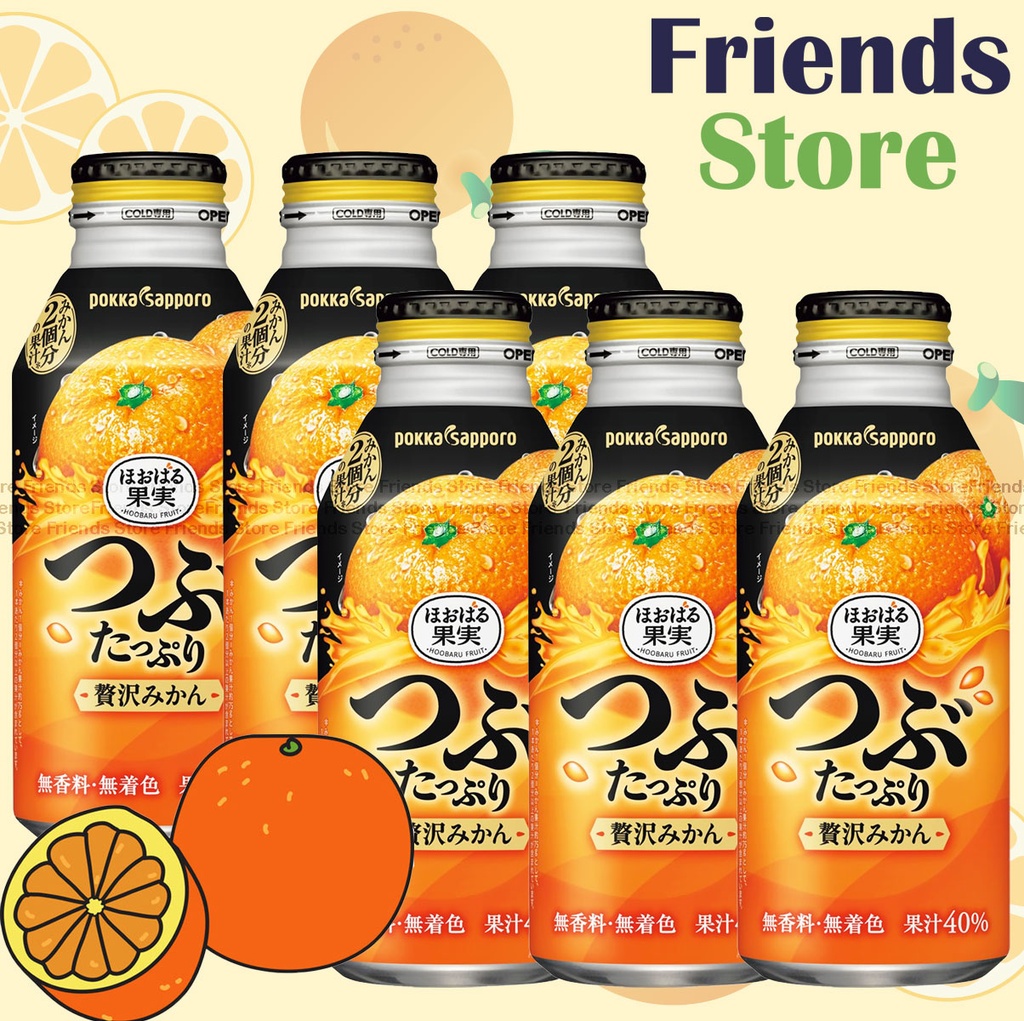 POKKA SAPPORO - Fruity Orange Juice (400g X 6)(Parallel Imported Goods)(Random packaging)