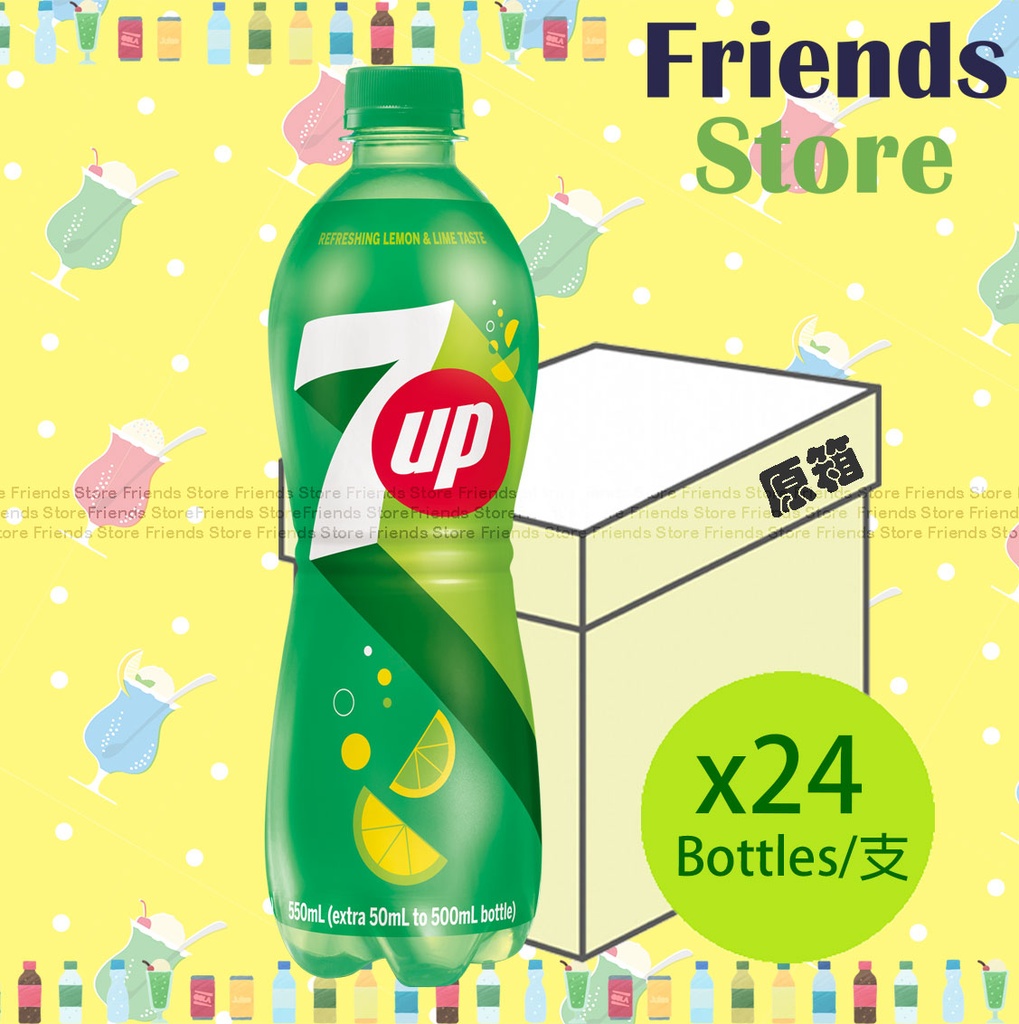 [400398GF] 7up - [ยกกล่อง] เครื่องดื่มบรรจุขวด (550 มล. x 24 ขวด)