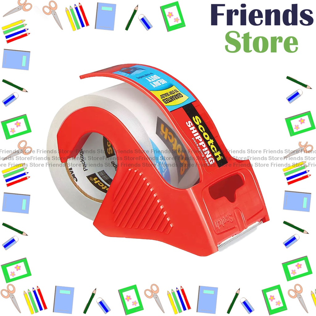 [3M142] 3M - Scotch Heavy Duty Packaging Tape in Dispenser 142; Clear (1.88" x 800")