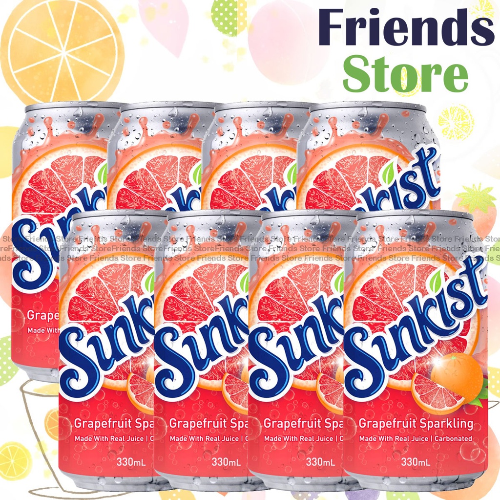 [4007592A1] サンキスト - サンキスト グレープフルーツジュース (330ml x 8) (新旧パッケージをランダムに発送)