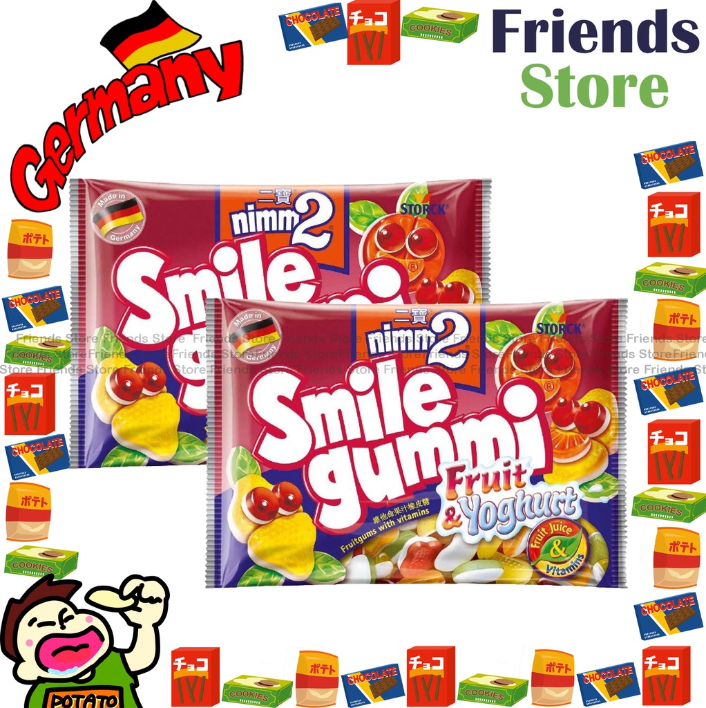 nimm2 - Smile Gummi Fruit and Yoghurt (90g X 2) 果汁乳酪味橡皮糖