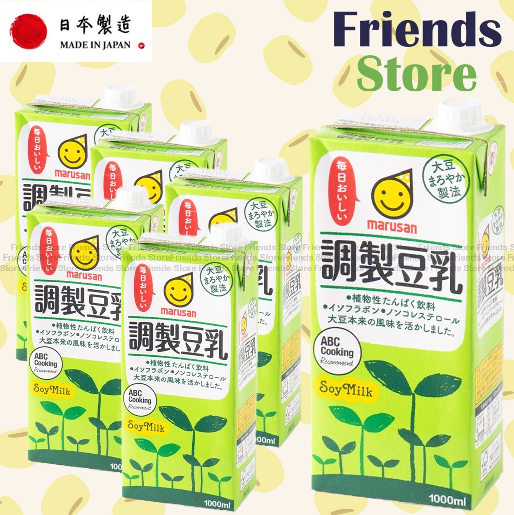 marusan - [Full Case] Soybean Drink (1000ml X 6) (綠色盒)(Parallel Imported Goods)