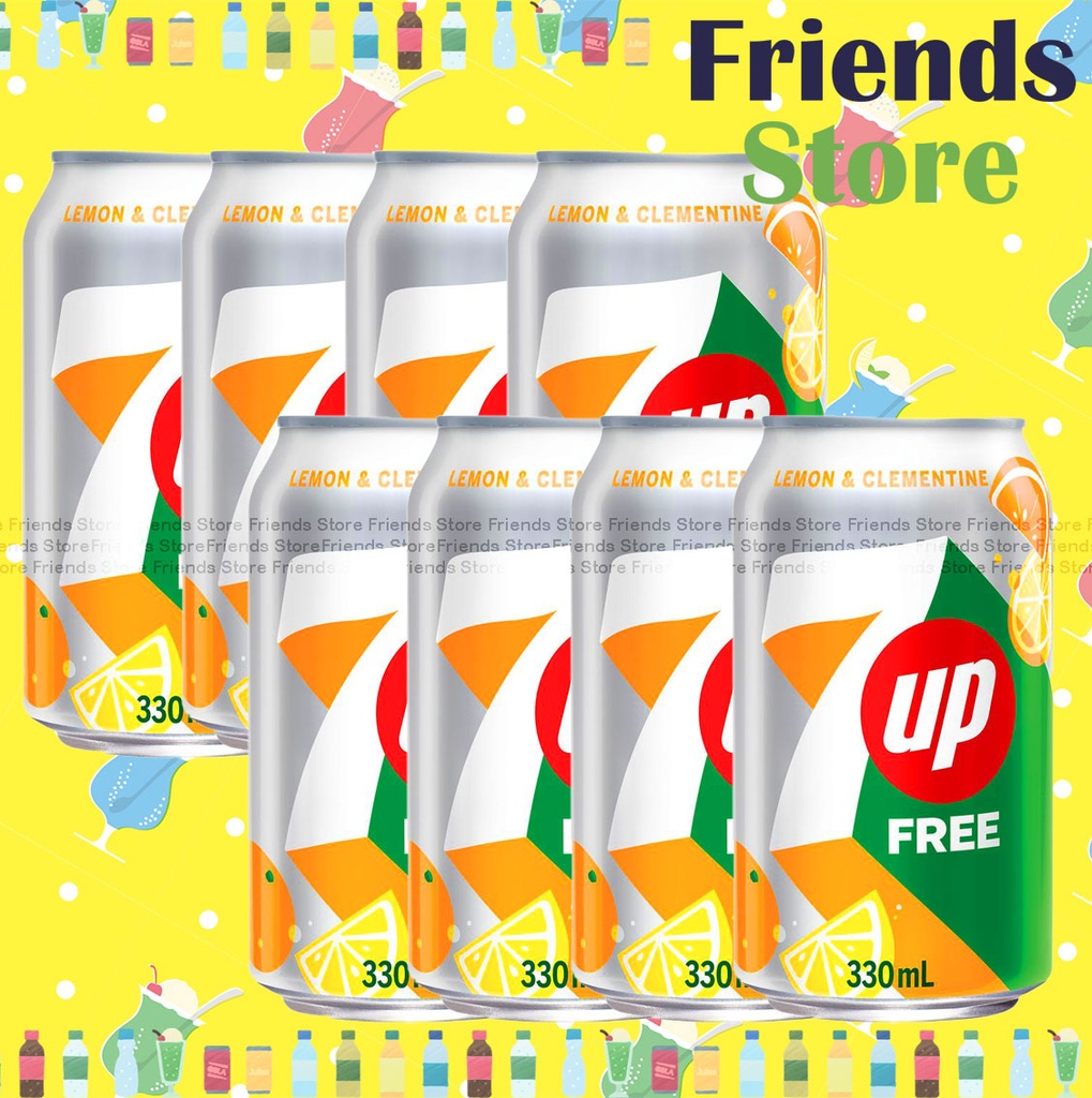 7up - Light Soft Drink Lemon & Clementine Flavour (330ml X 8)