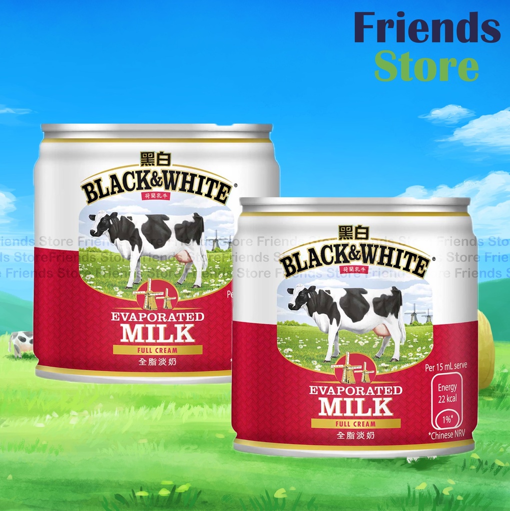 [40007730-1] BLACK & WHITE - 小罐裝 Full Cream Evaporated Milk (170g/160ml X 2) 