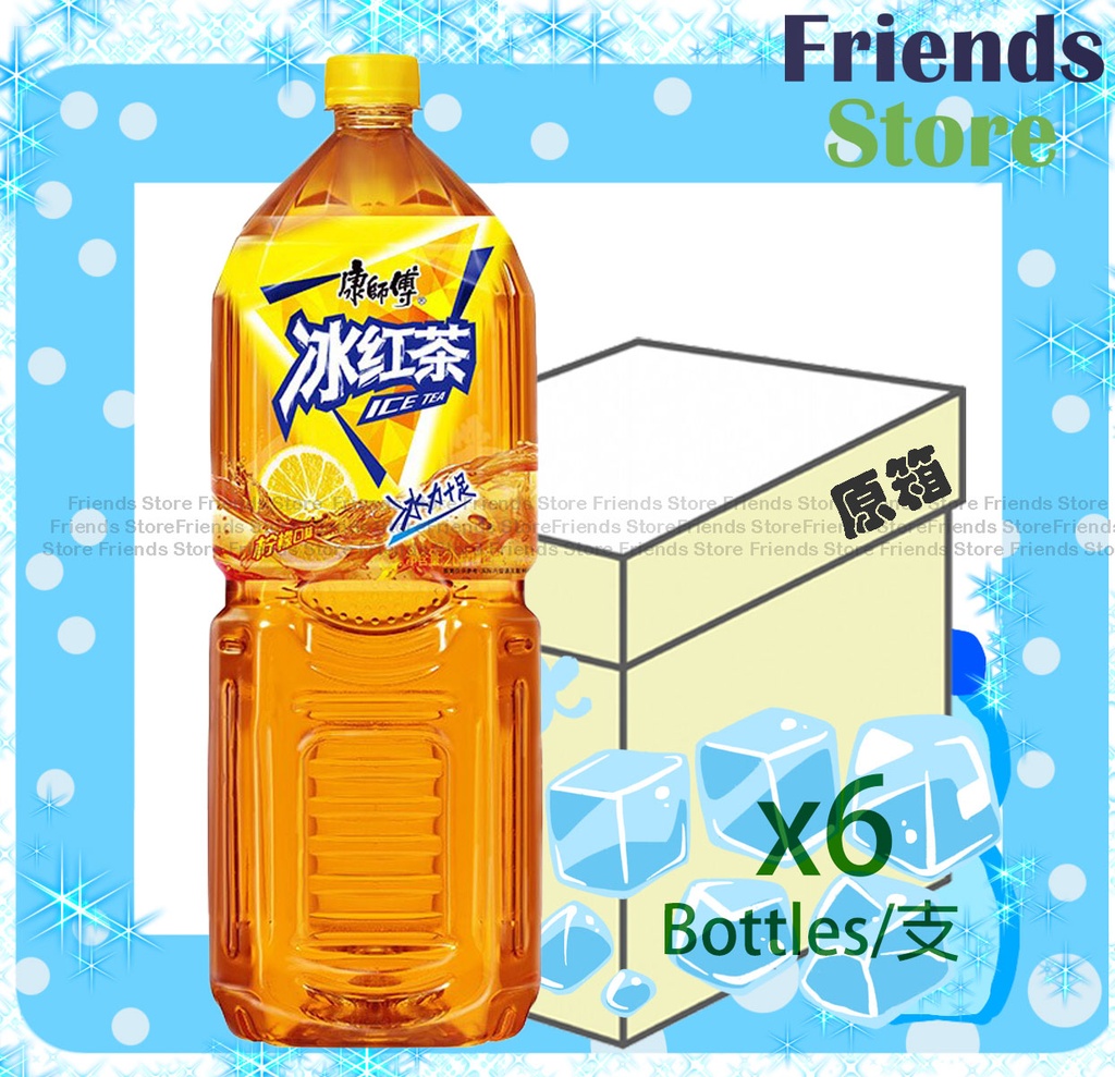 康師傅 - [原箱] 大支樽裝 冰紅茶 飲品 (2升 X 6) 產品包裝隨機發放